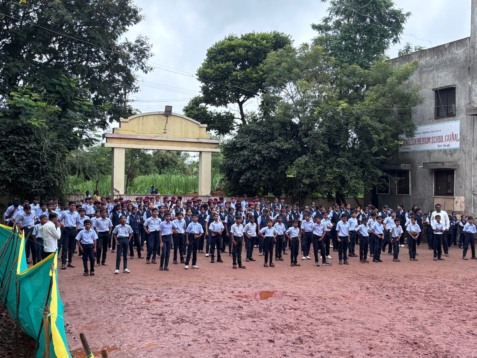 Students in formation