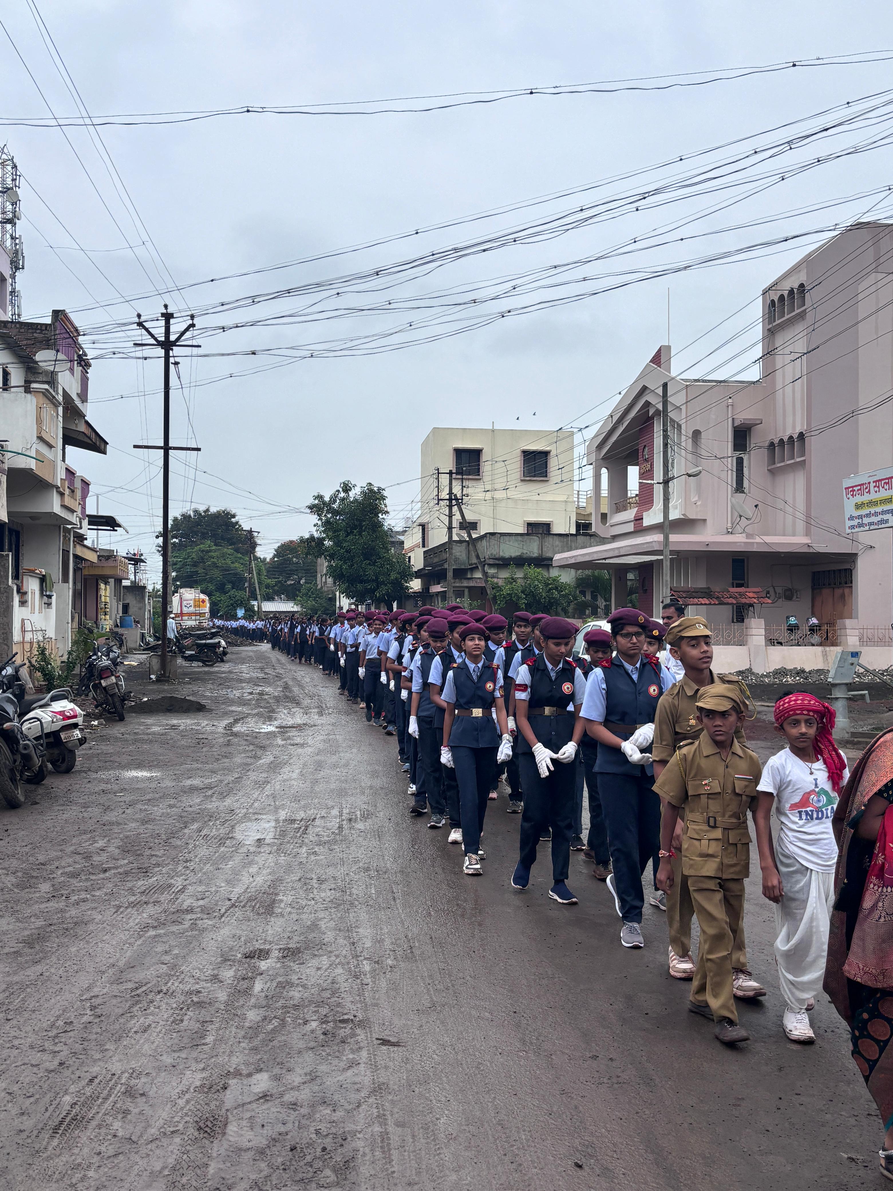 NCC cadets marching