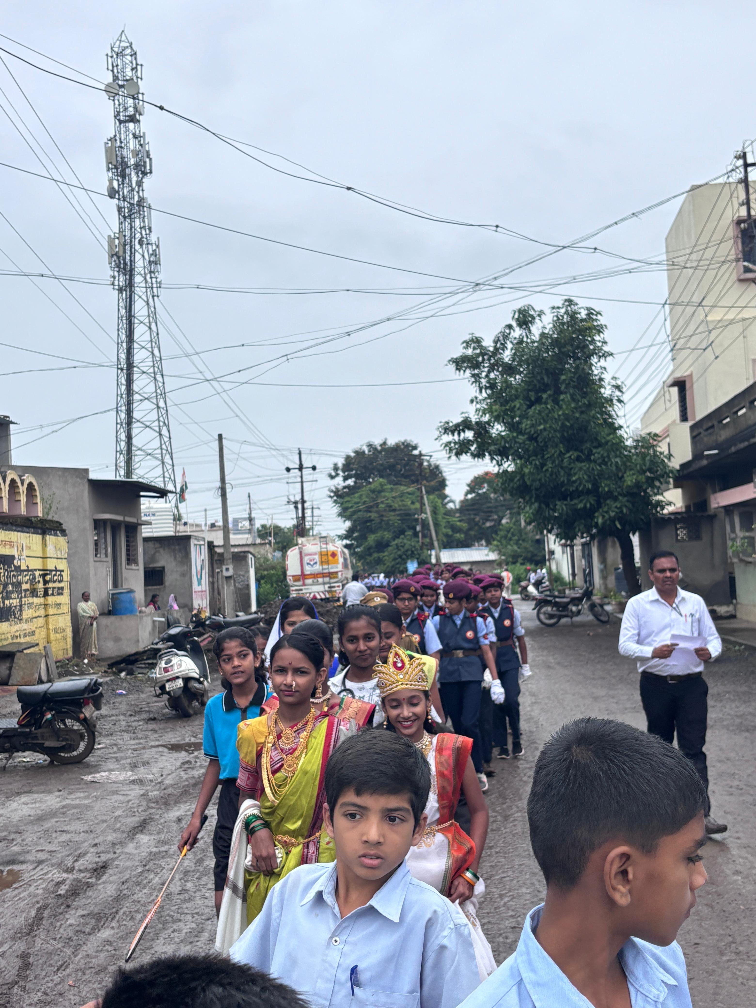 Students in traditional attire